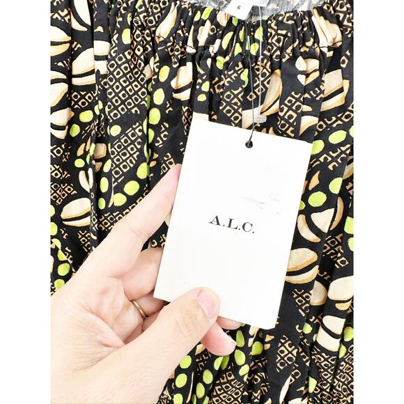 A.L.C. Maya Cotton Puff Sleeve A-Line Printed Mini Dress Size 6 NWT - Picture 5 of 6